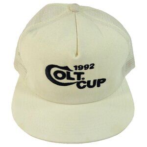 ULTRA RARE Vintage 1992 Colt Cup Hat Cap White Mesh Snap Back